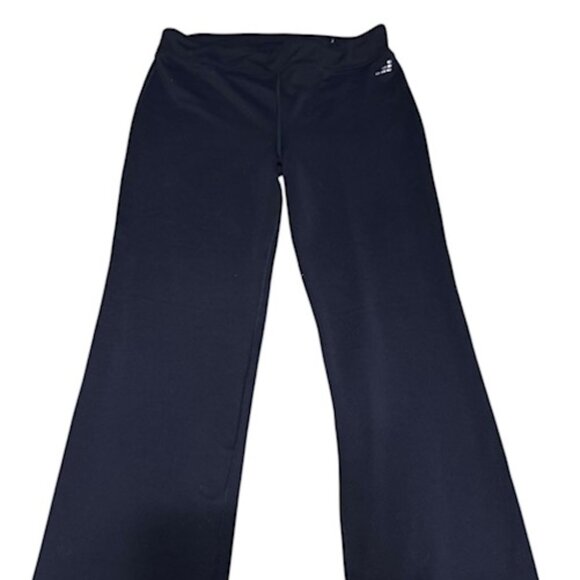 BCG Black Flare Legged Athletic Stretch Pants-Size L-Mid Rise-Cropped - Picture 1 of 8